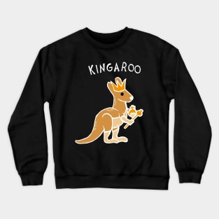 Kingaroo Kangaroo (White) Crewneck Sweatshirt